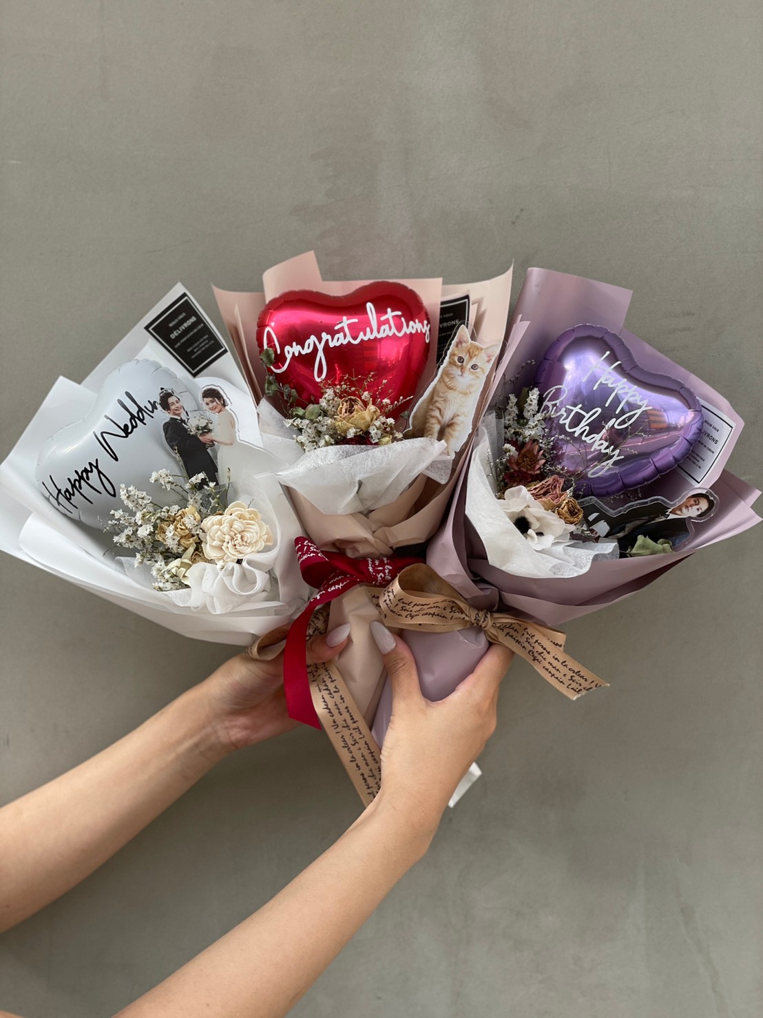 AS-02】アクリルスタンド付ドライフラワーブーケ【Mサイズ】 | 熊本で