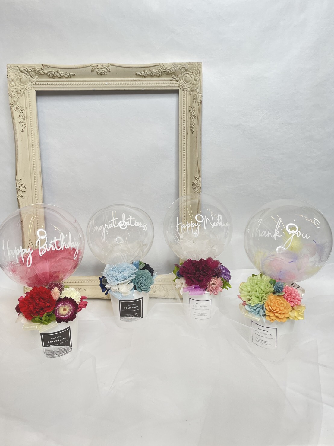 AR-07】コンフェッティ付ミニアレンジメント | 熊本で花屋ならフラワー