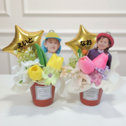 【BL-121】★置き型タイプ★スターバルーンアクリル付きアレンジ